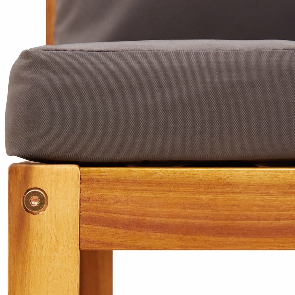 Set di divani da giardino 3 pezzi con cuscini in legno di acacia e rattan - homemem39