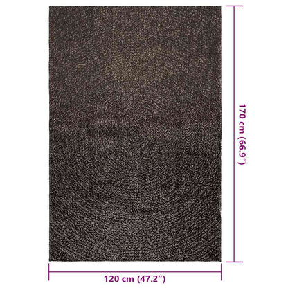 Tappeto ZIZUR Antracite 120x170 cm Aspetto Iuta Interni Esterni | homemem39