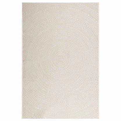 Tappeto ZIZUR Crema 140x200 cm Aspetto Iuta Interni ed Esterni