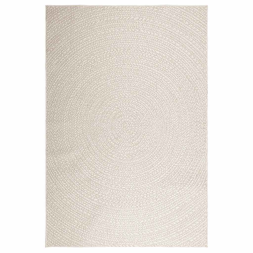 Tappeto ZIZUR Crema 160x230 cm Aspetto Iuta Interni ed Esterni - homemem39