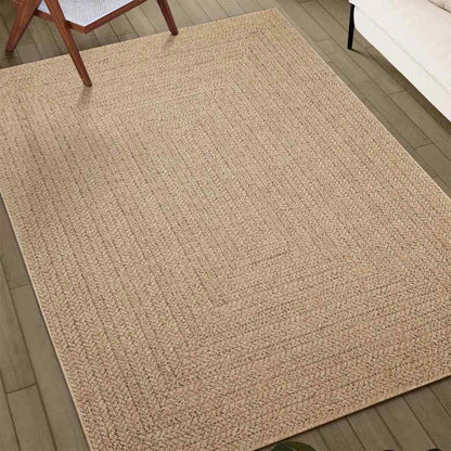 Tappeto ZIZUR Beige 60x110 cm Aspetto Iuta Interni ed Esterni