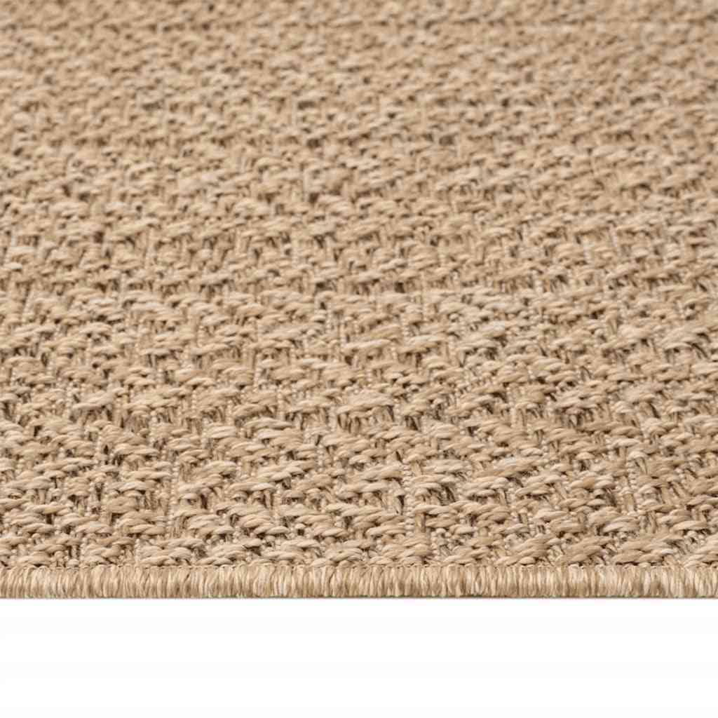 Tappeto ZIZUR Beige 60x110 cm Aspetto Iuta Interni ed Esterni