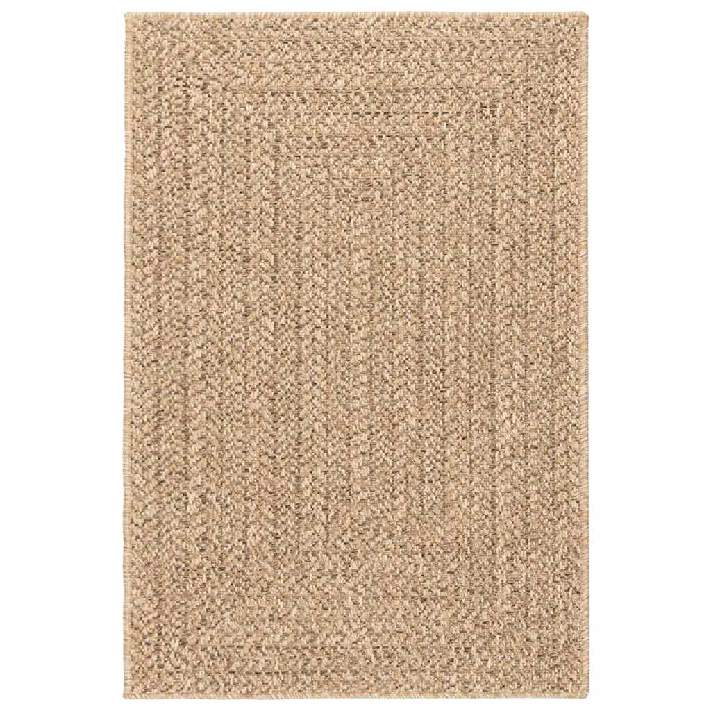 Tappeto ZIZUR Beige 100x200 cm Aspetto Iuta Interni ed Esterni