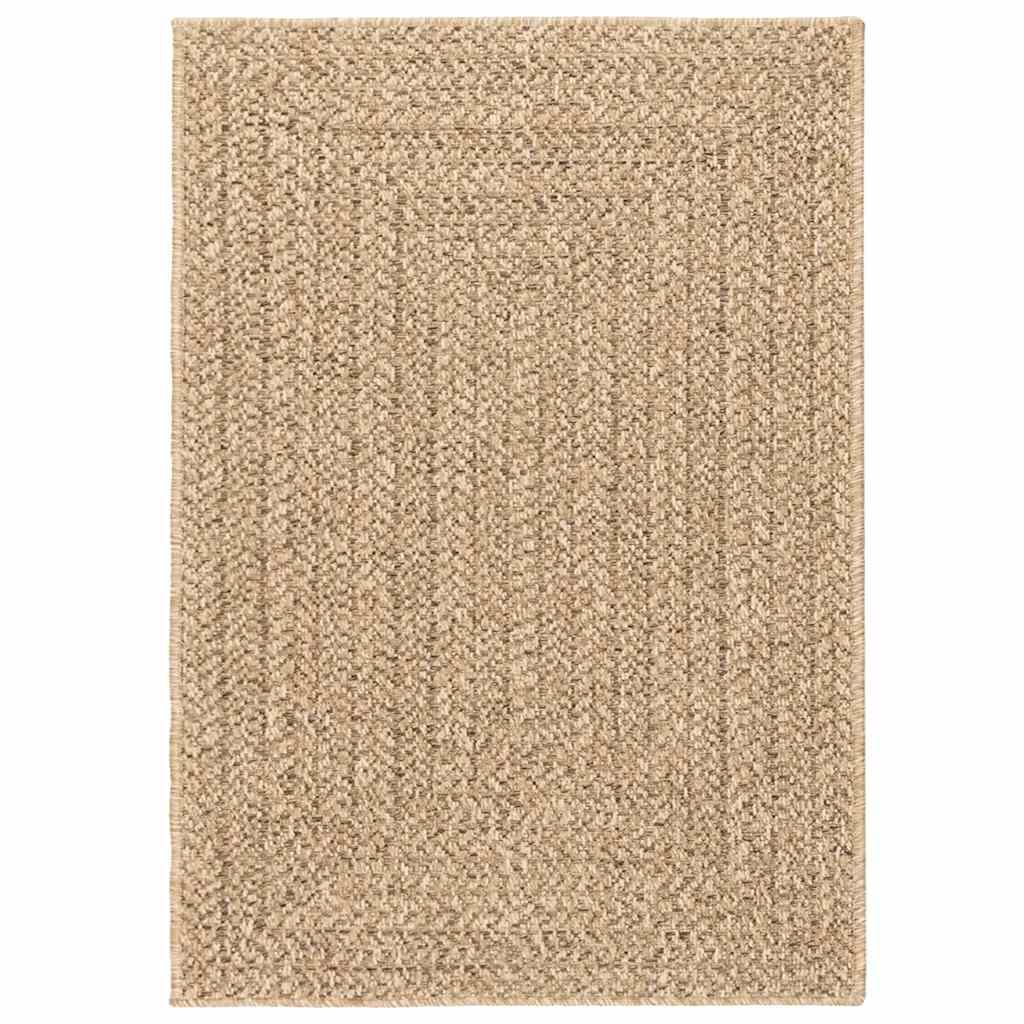 Tappeto ZIZUR Beige 120x170 cm Aspetto Iuta Interni ed Esterni