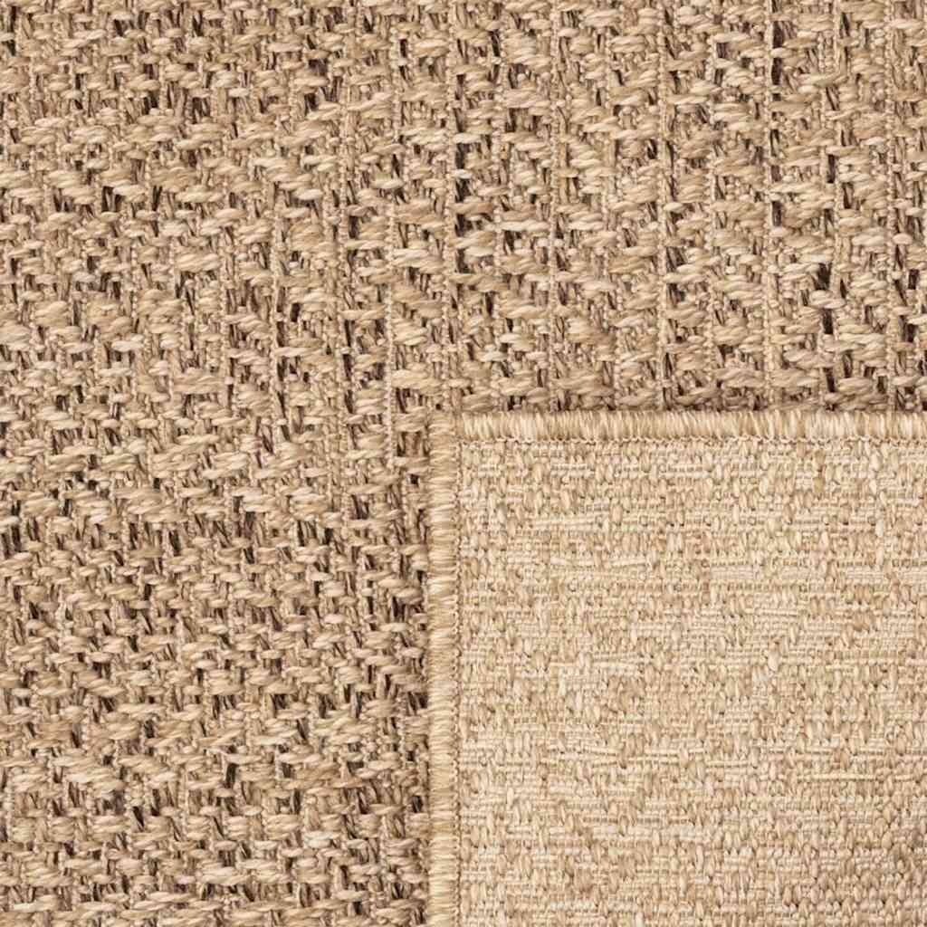 Tappeto ZIZUR Beige 200x200 cm Aspetto Iuta Interni ed Esterni
