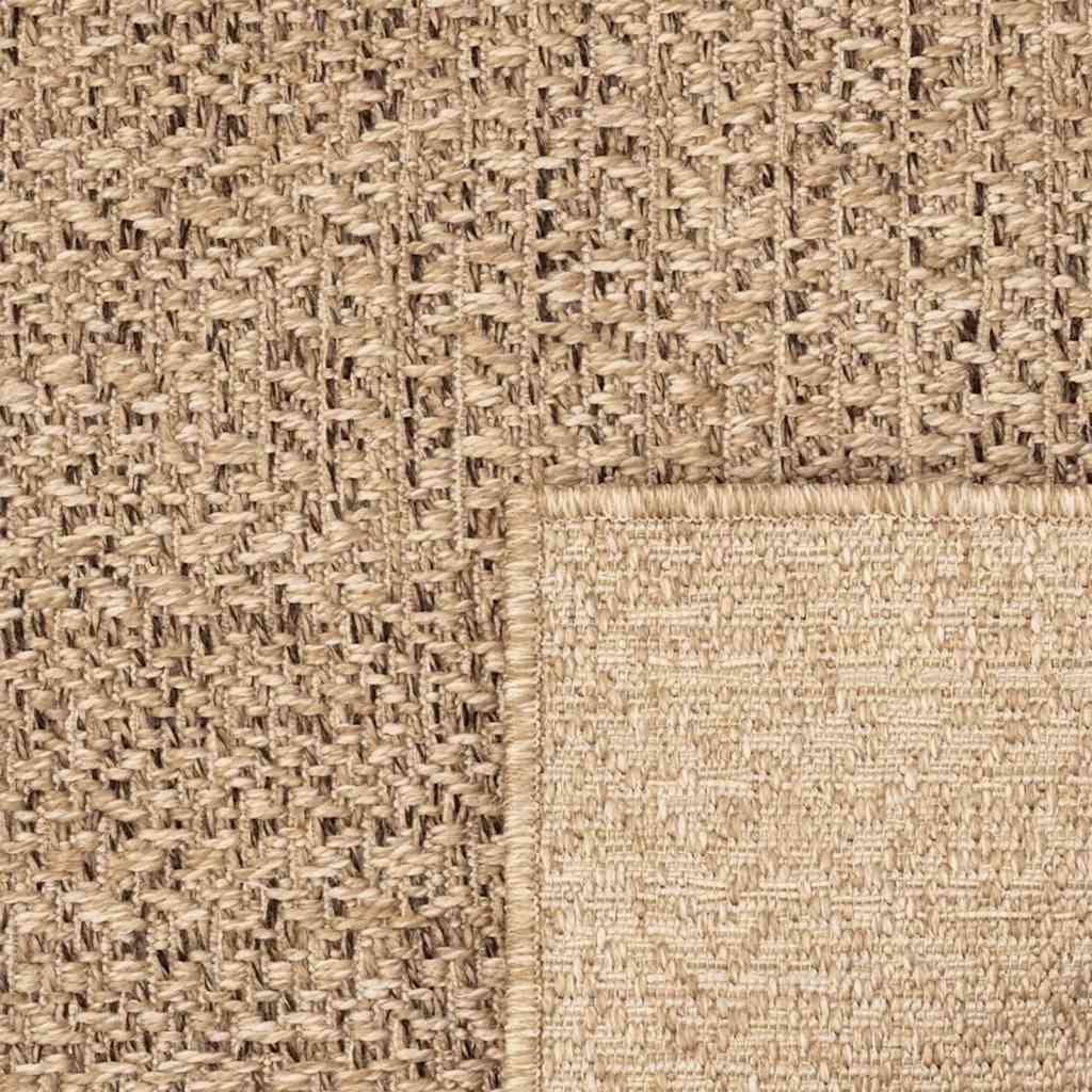 Tappeto ZIZUR Beige 240x240 cm Aspetto Iuta Interni ed Esterni