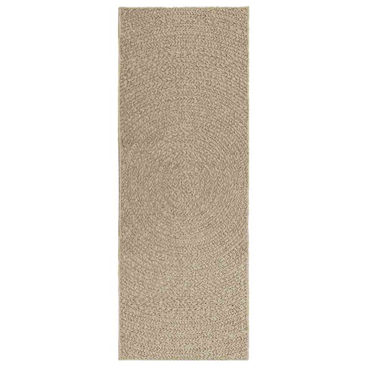 Tappeto ZIZUR Beige 80x200 cm Aspetto Iuta Interni ed Esterni