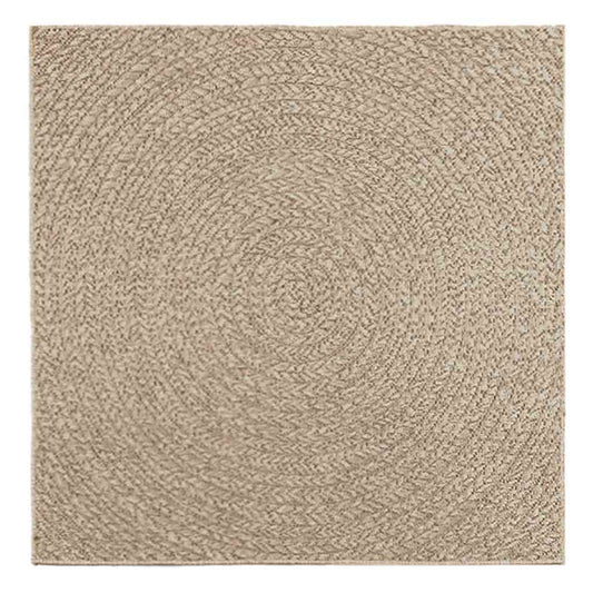 Tappeto ZIZUR Beige 120x120 cm Aspetto Iuta Interni ed Esterni