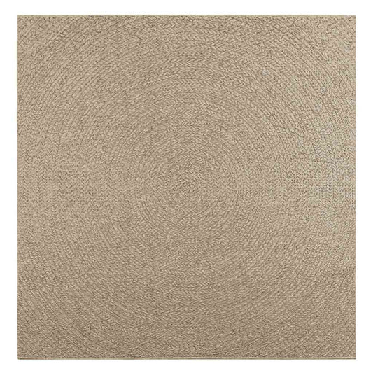Tappeto ZIZUR Beige 200x200 cm Aspetto Iuta Interni ed Esterni