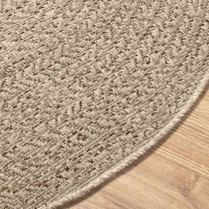 Tappeto ZIZUR Beige Ø 90 cm Aspetto Iuta per Interni ed Esterni