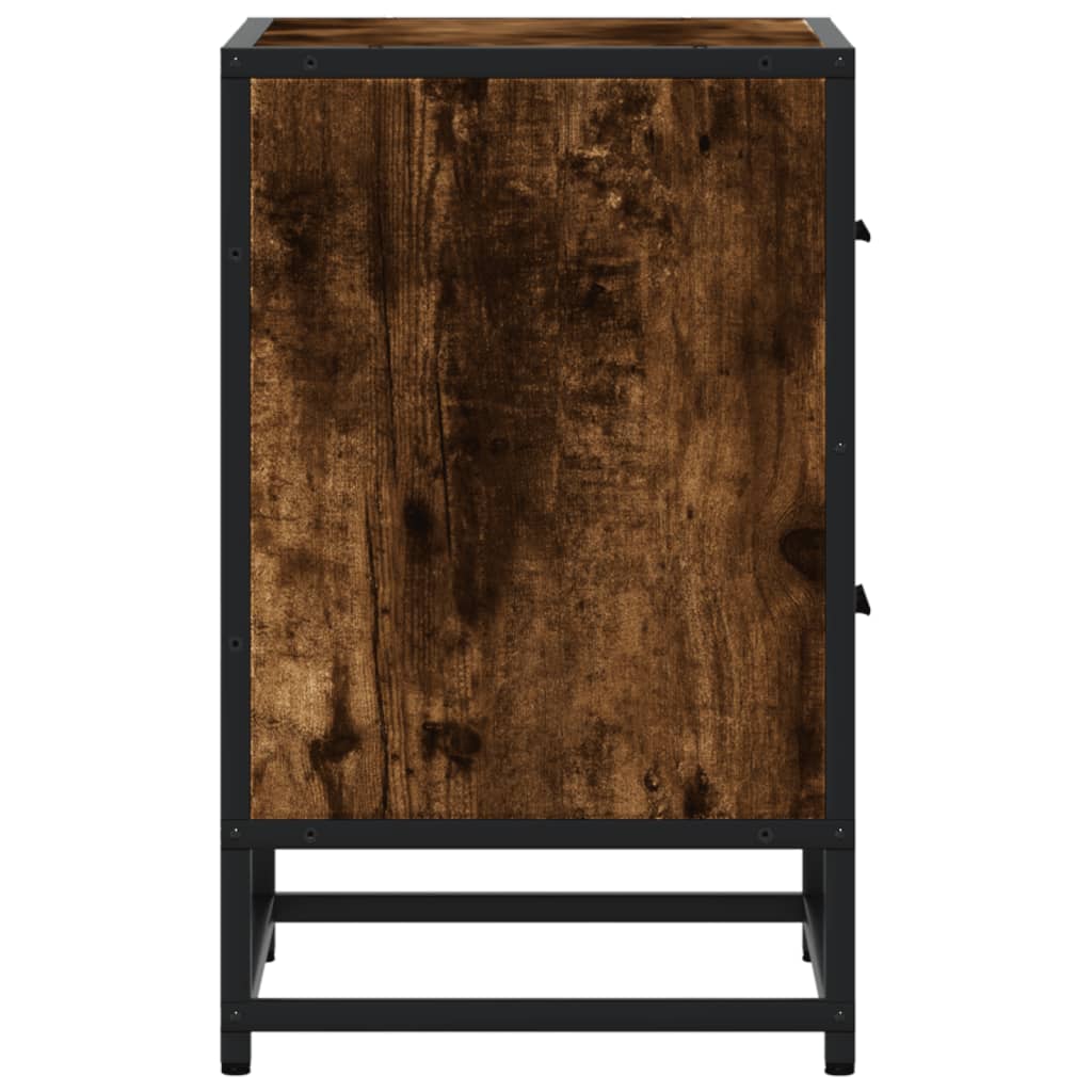 Comodino Rovere Fumo 40x31x50 cm in Truciolato - homemem39