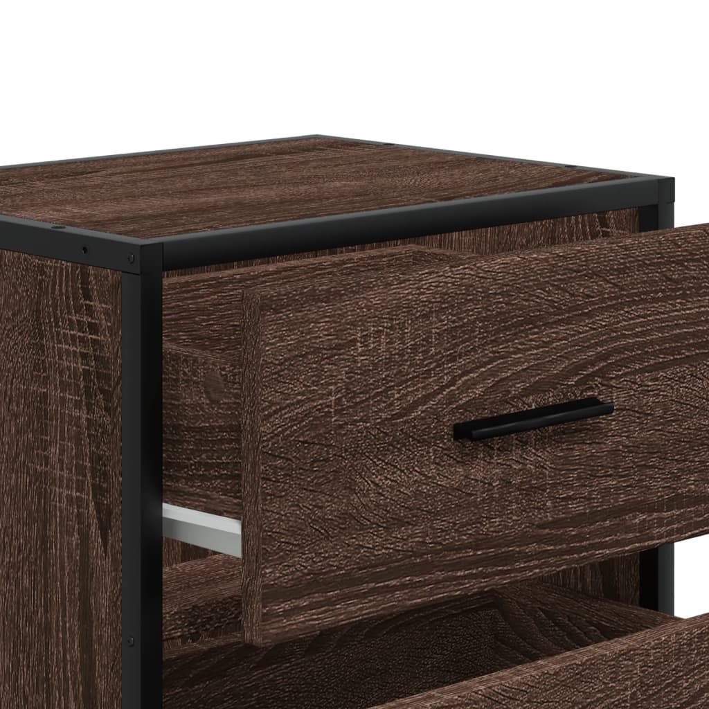 Comodino Rovere Marrone 40x31x50 cm in Truciolato | homemem39