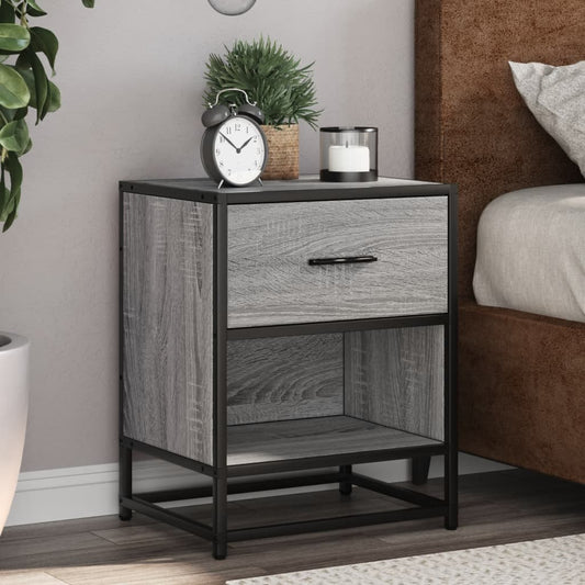 Comodino Grigio Sonoma 40x31x50 cm in Truciolato | homemem39