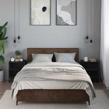 Comodini 2 pz Neri 40x31x50 Legno Multistrato e Metallo - homemem39