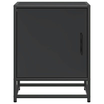 Comodini 2pz Neri 40x31x50 cm Legno Multistrato Metallo - homemem39