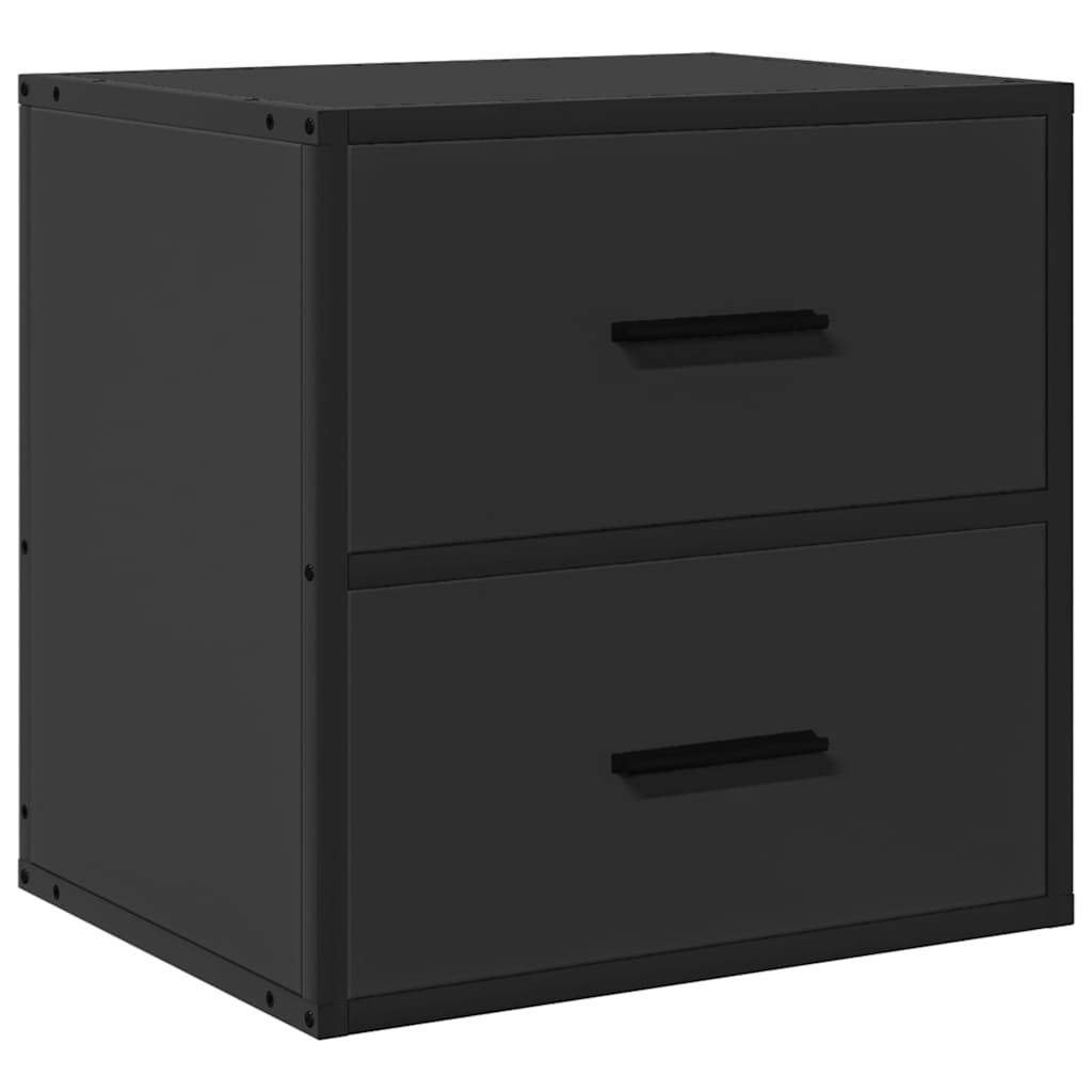 Comodini a Muro 2 pz Nero 40x31x39,5 cm - homemem39