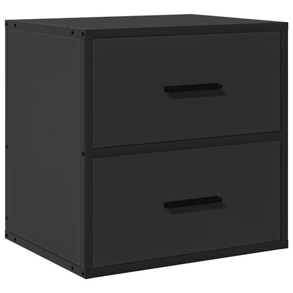 Comodini a Muro 2 pz Nero 40x31x39,5 cm - homemem39