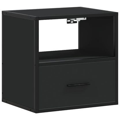 Comodino a Muro Nero 40x31x39,5 cm - homemem39