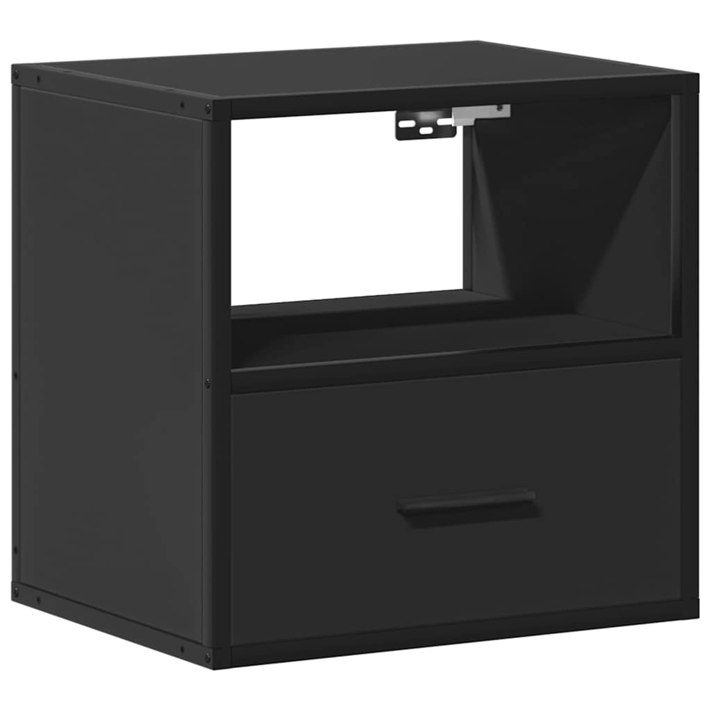 Comodini a Muro 2 pz Nero 40x31x39,5 cm - homemem39