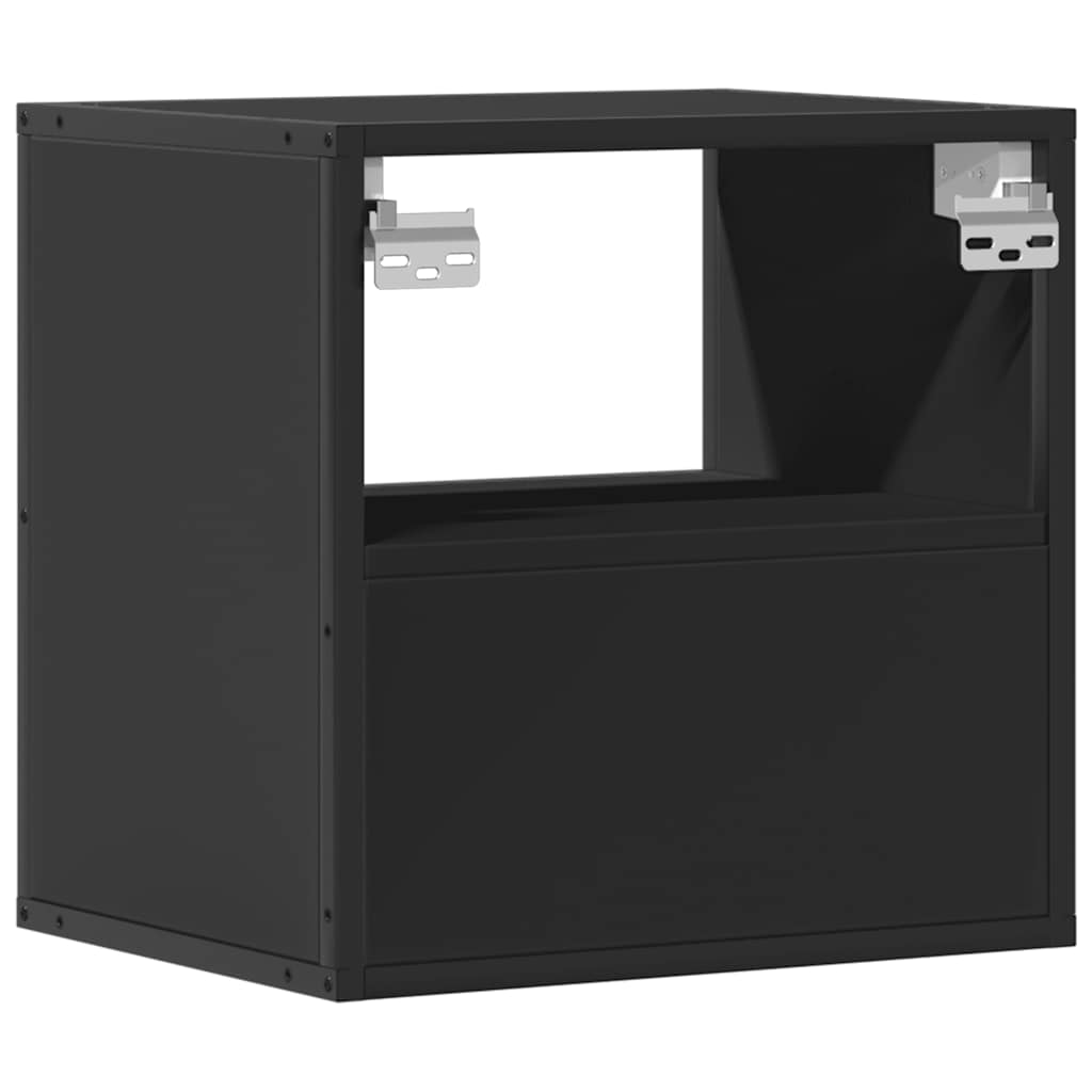 Comodini a Muro 2 pz Nero 40x31x39,5 cm - homemem39