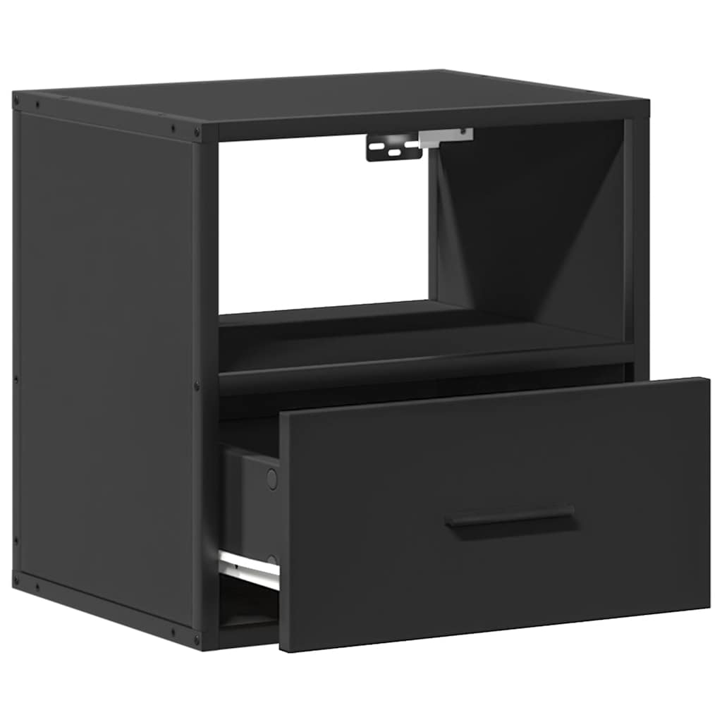 Comodini a Muro 2 pz Nero 40x31x39,5 cm - homemem39