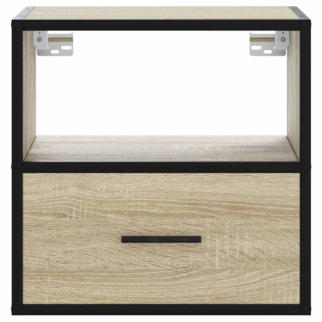 Comodini a Muro 2 pz Rovere Sonoma 40x31x39,5 cm - homemem39