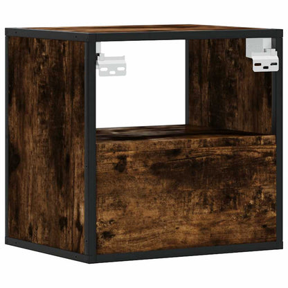 Comodino a Muro Rovere Fumo 40x31x39,5 cm - homemem39
