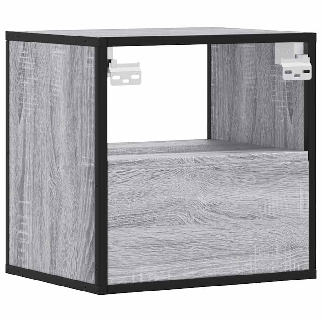 Comodini a Muro 2 pz Grigio Sonoma 40x31x39,5 cm - homemem39
