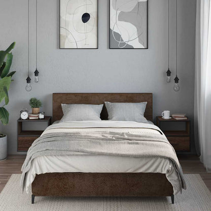 Comodini a Muro 2 pz Rovere Marrone 40x31x39,5 cm - homemem39