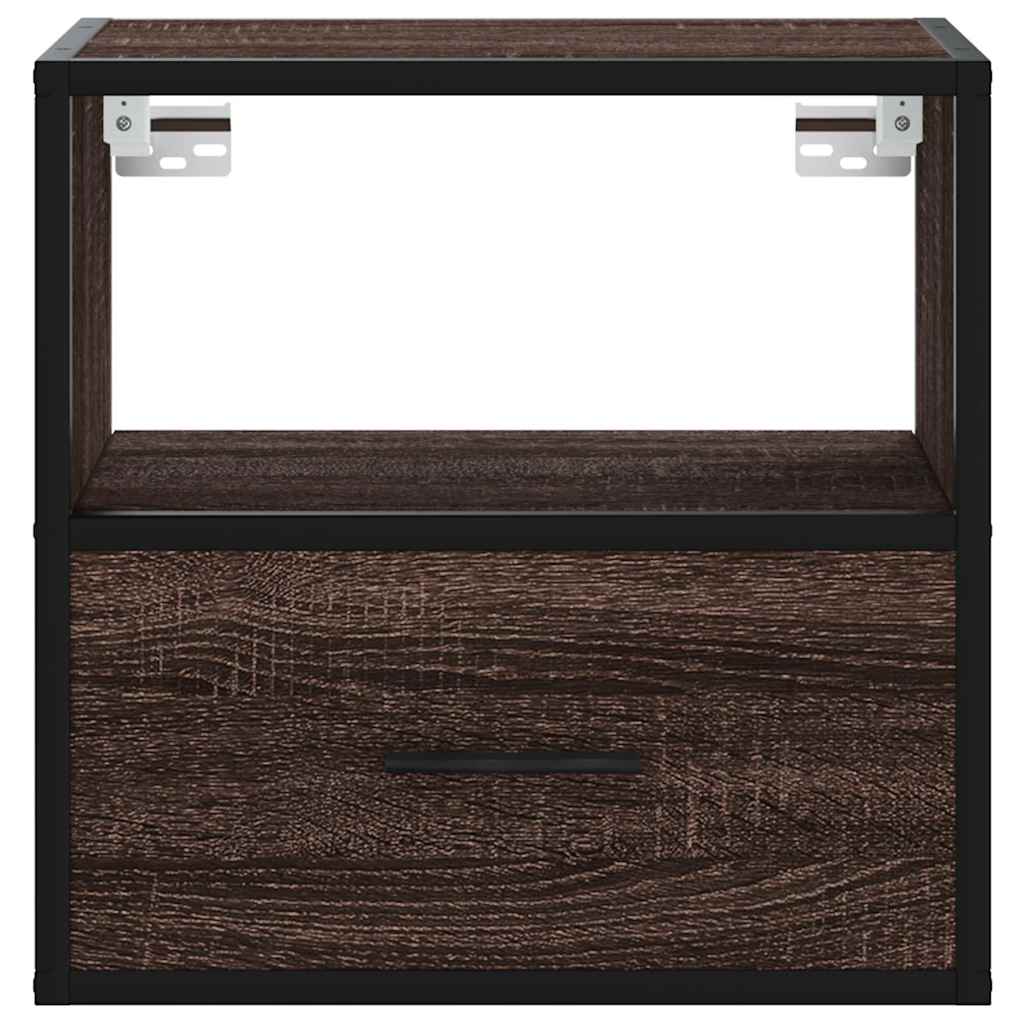 Comodini a Muro 2 pz Rovere Marrone 40x31x39,5 cm - homemem39