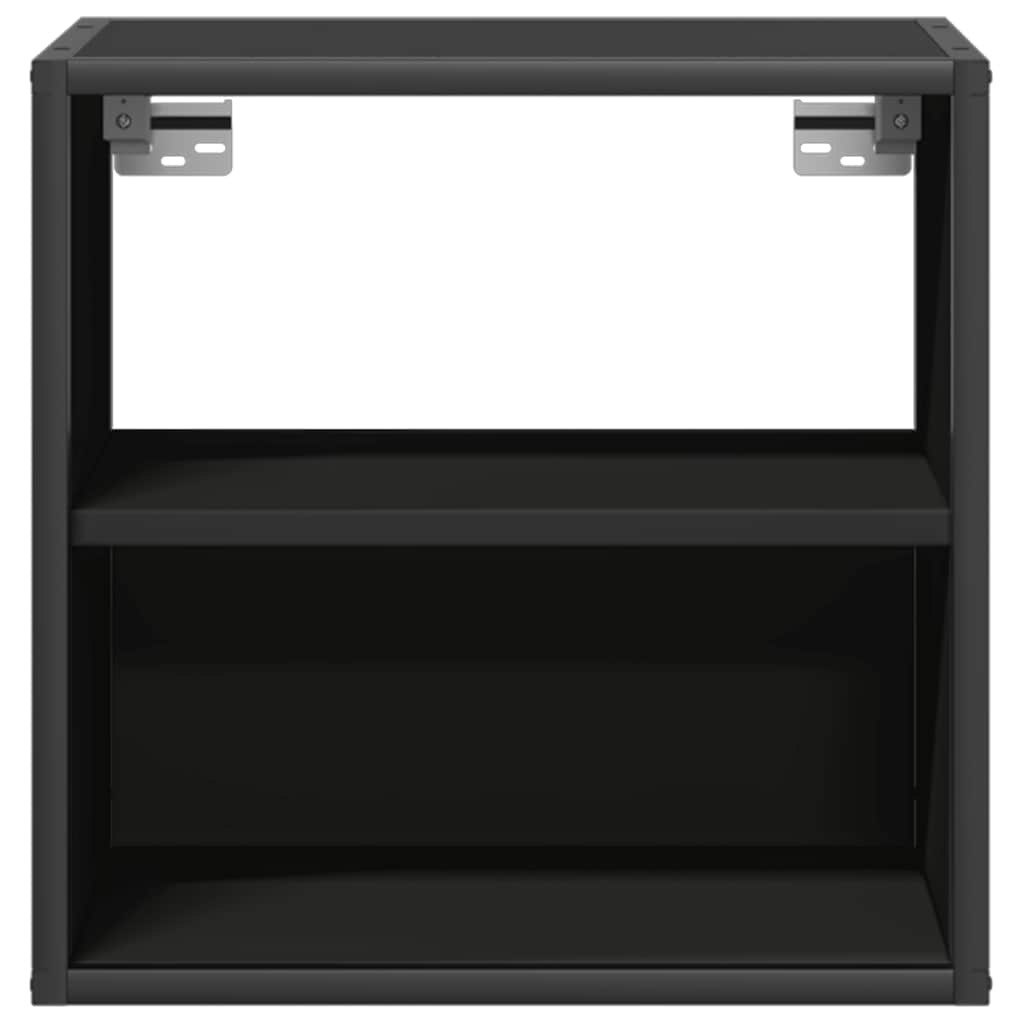 Comodini a Muro 2 pz Nero 40x31x39,5 cm - homemem39