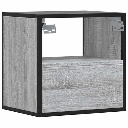 Comodino a Muro Grigio Sonoma 40x31x39,5 cm - homemem39