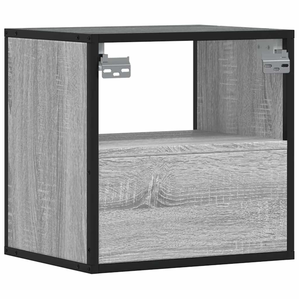 Comodini a Muro 2 pz Grigio Sonoma 40x31x39,5 cm - homemem39