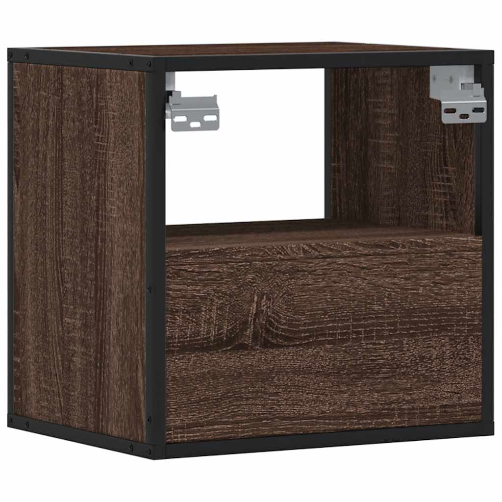 Comodini a Muro 2 pz Rovere Marrone 40x31x39,5 cm - homemem39