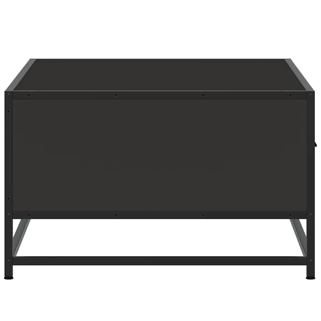 Tavolino Salotto Nero 90x57x35 cm in Truciolato e Metallo | homemem39