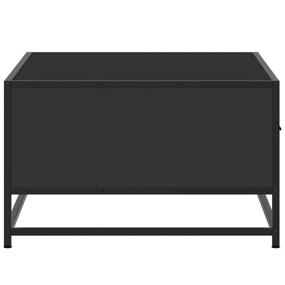 Tavolino Salotto Nero 90x57x35 cm in Truciolato e Metallo | homemem39