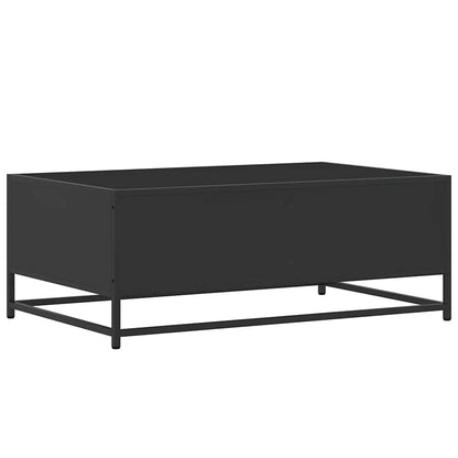 Tavolino Salotto Nero 90x57x35 cm in Truciolato e Metallo | homemem39