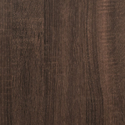 Tavolino Rovere Marrone 90x57x35 cm Legno Multistrato e Metallo