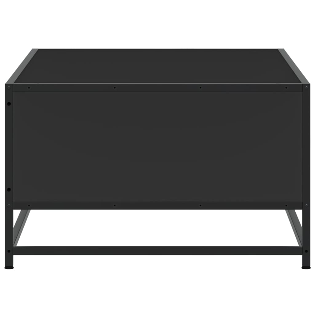 Tavolino Salotto Nero 100x57x35 cm in Truciolato e Metallo