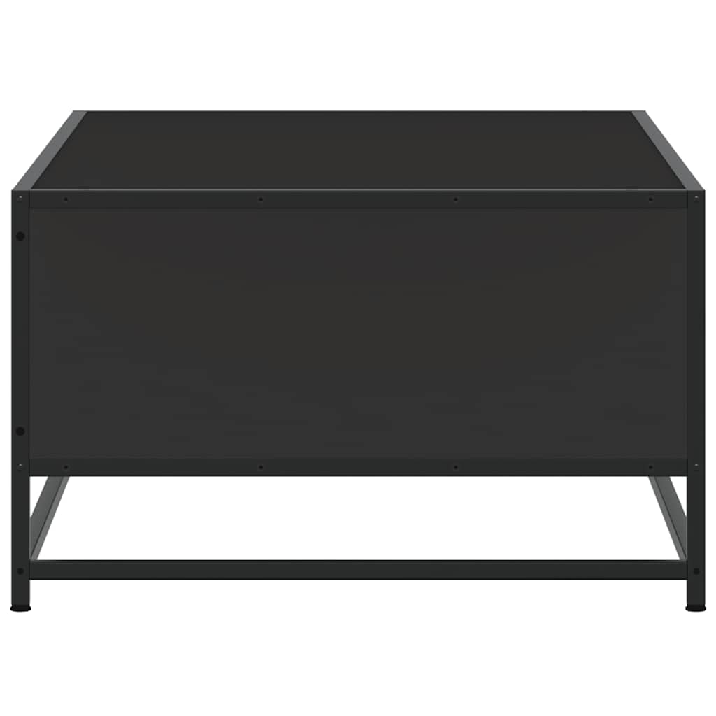 Tavolino Salotto Nero 100x57x35 cm in Truciolato e Metallo