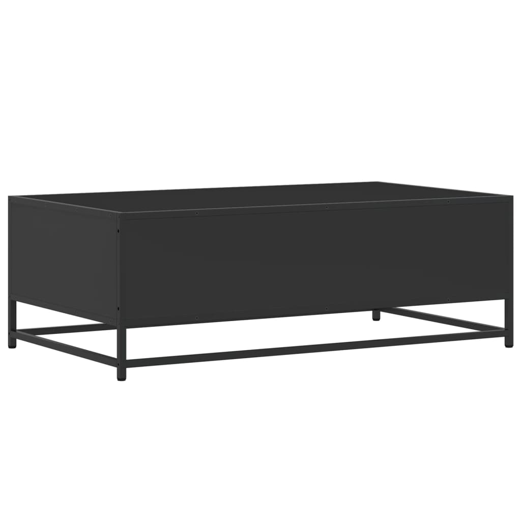 Tavolino Salotto Nero 100x57x35 cm in Truciolato e Metallo