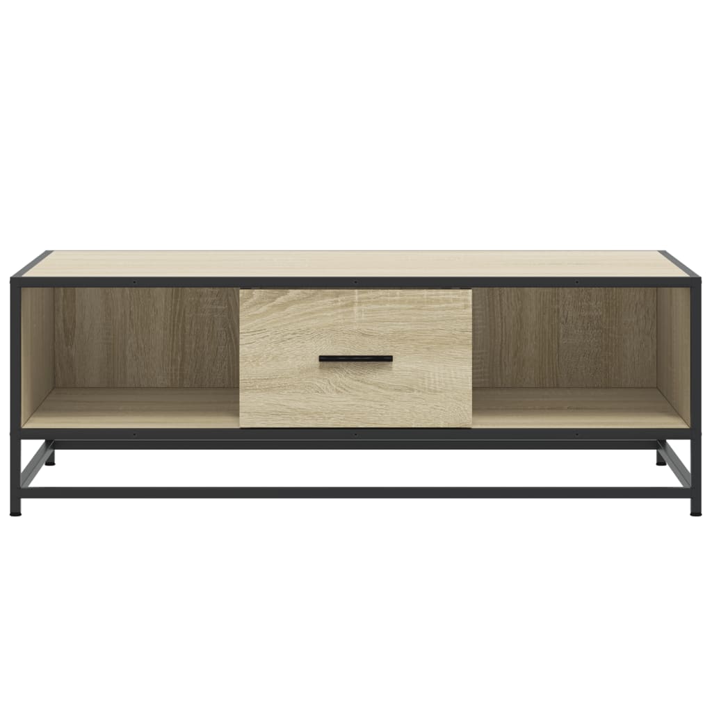 Tavolino Rovere Sonoma 100x57x35 cm Legno Multistrato Metallo | homemem39