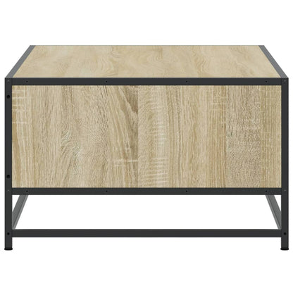 Tavolino Rovere Sonoma 100x57x35 cm Legno Multistrato Metallo