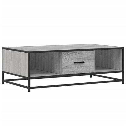 Tavolino Grigio Sonoma 100x57x35 cm Legno Multistrato e Metallo | homemem39