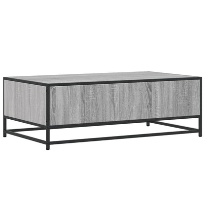 Tavolino Grigio Sonoma 100x57x35 cm Legno Multistrato e Metallo | homemem39