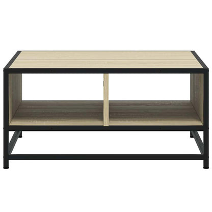 Tavolino Salotto Sonoma 60,5x60,5x30 cm in Truciolato e Metallo | homemem39