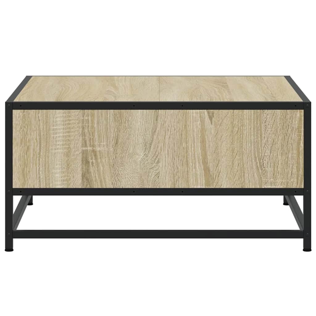 Tavolino Salotto Sonoma 60,5x60,5x30 cm in Truciolato e Metallo