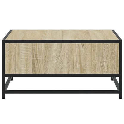 Tavolino Salotto Sonoma 60,5x60,5x30 cm in Truciolato e Metallo