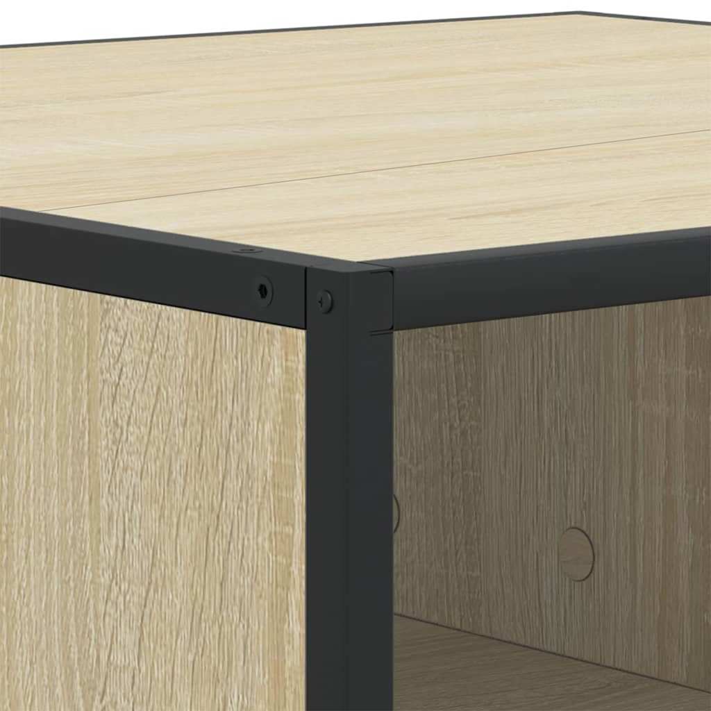 Tavolino Salotto Sonoma 60,5x60,5x30 cm in Truciolato e Metallo