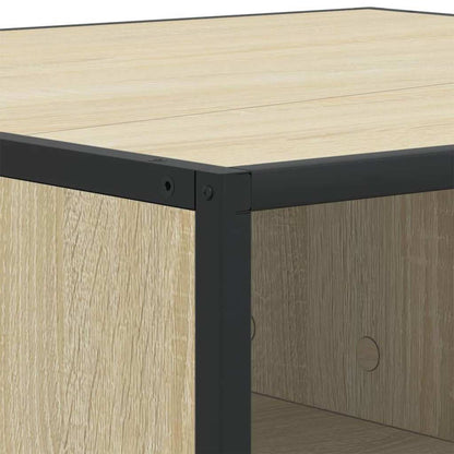 Tavolino Salotto Sonoma 60,5x60,5x30 cm in Truciolato e Metallo